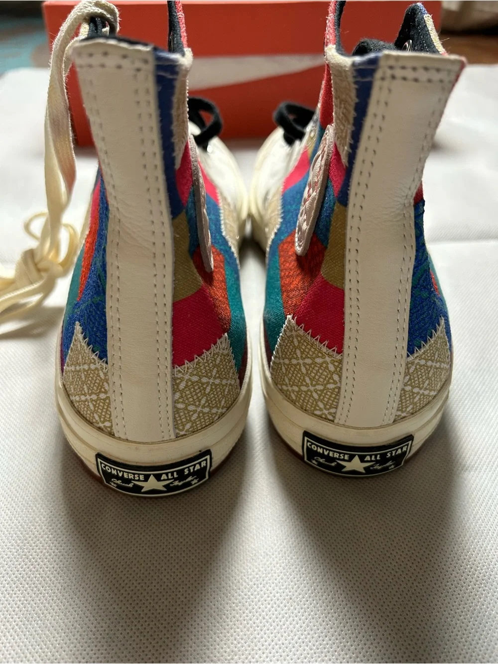 Converse patchwork high top chick Taylor NIB unisex men’s 11/women’s 13 - Picture 2 of 7